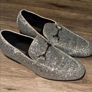 Men's Silver Loafers